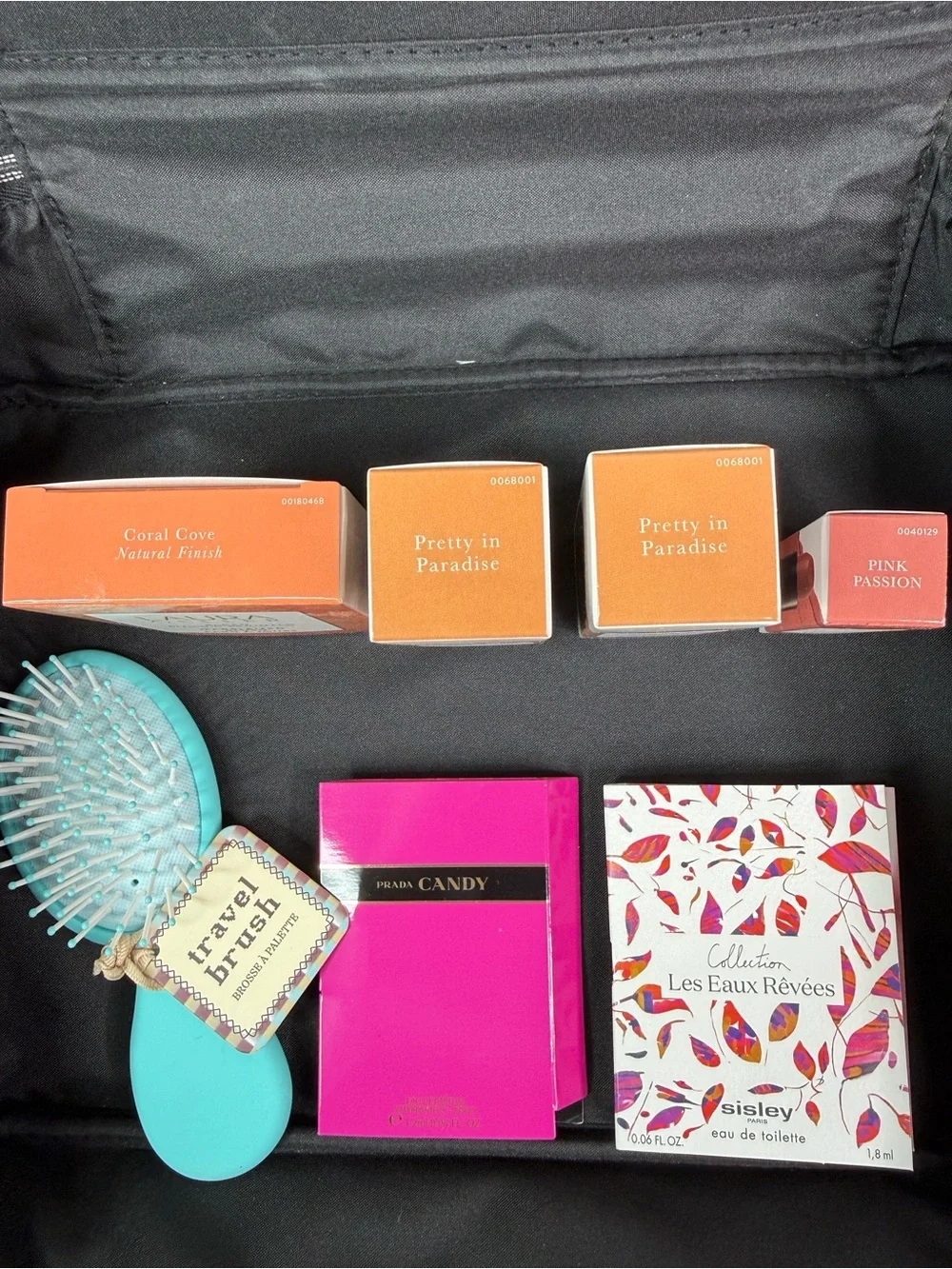 Luxury Travel Makeup Case Bundle Laura Geller Prada Sisley Beauty Set NEW